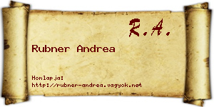 Rubner Andrea névjegykártya