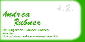 andrea rubner business card